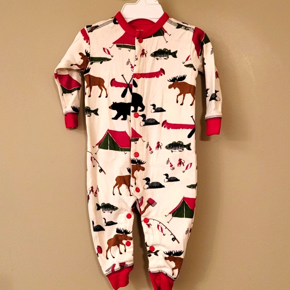 Little Blue House "Happy Camper" snug fitting footless sleeper/footie